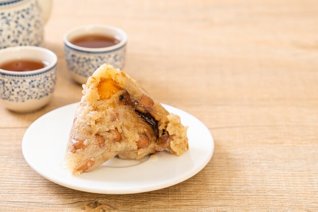 Zongzi or Traditional Chinese Sticky Rice Dumplings