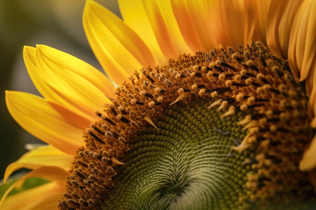 Zonnebloem close-up AI gegenereerd