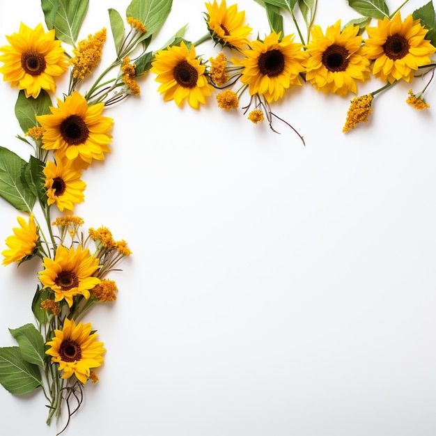 Zonnebloem grens vakantie kaarten