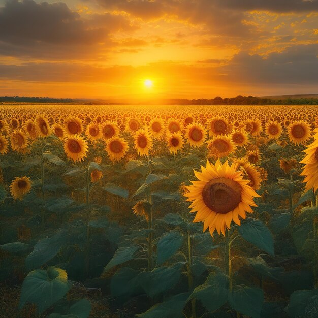 zonnebloem veld