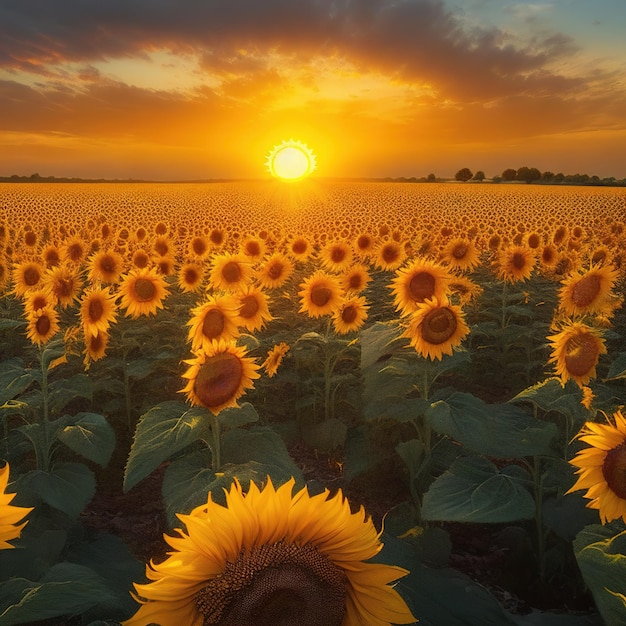 zonnebloem veld