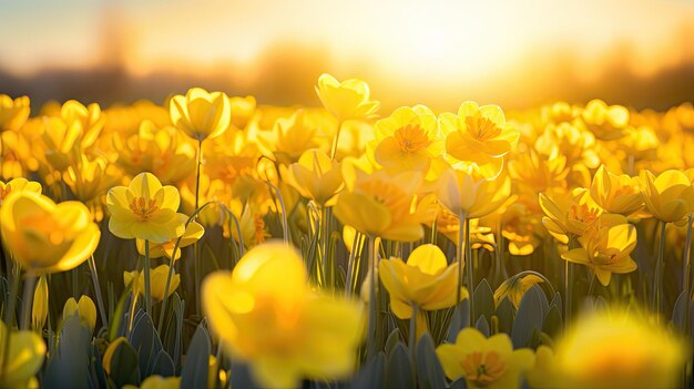 Zonnegele voorjaarsbloem