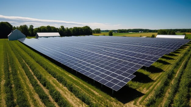 Foto zonnepaneel voor elektriciteitsboerderijen