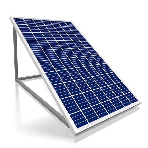Zonnepanelen concept 3D illustratie