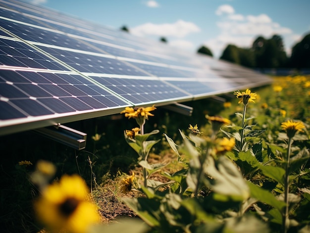 Zonnepanelen in het veld