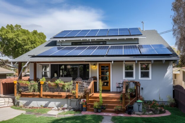 Foto zonnepanelen op een huis