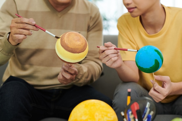 Zonnestelselmodel maken