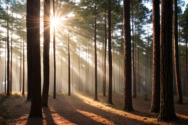 Zonnestraal bos