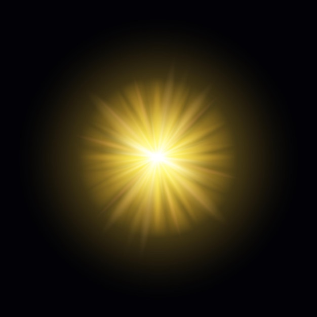 Zonnestralingslicht speciaal lens flare-licht-effect