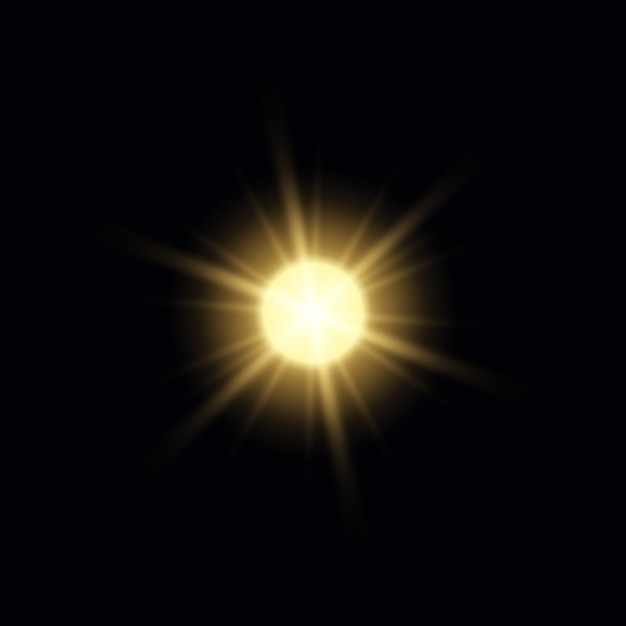 Zonnestralingslicht speciaal lens flare-licht-effect