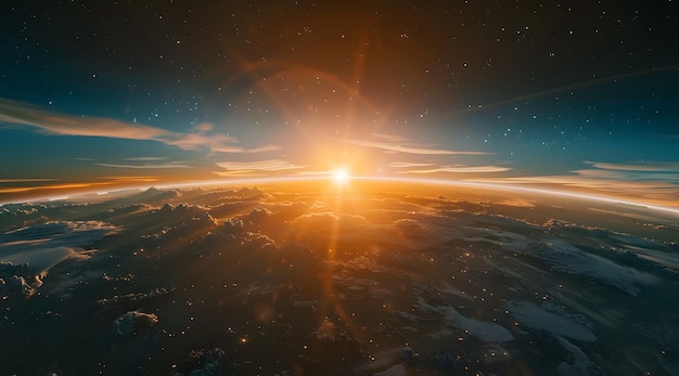 Zonneverduistering in de nacht 3D-illustratie Ruimte achtergrond