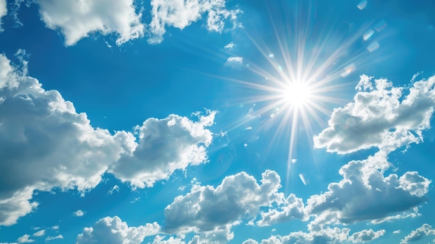 Zonnige hemel met ozonlaag schild gevisualiseerd voor Internationale Ozondag Internationale Ozonbeschermingsdag 16 september