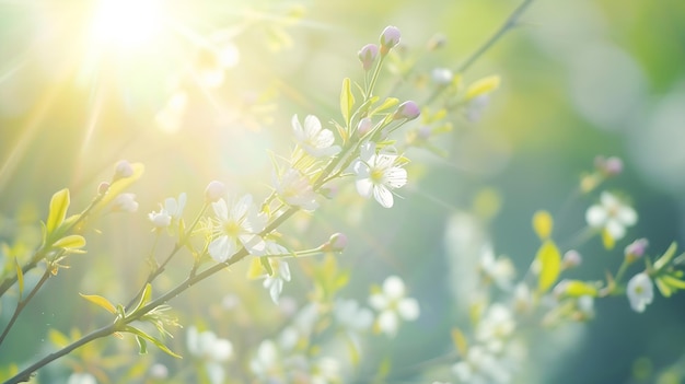 Zonnige lente dag Generatieve AI