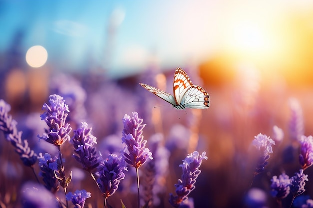 Zonnige zomer natuur achtergrond