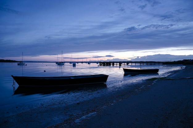 Zonsondergang bij Hamworthy Pier