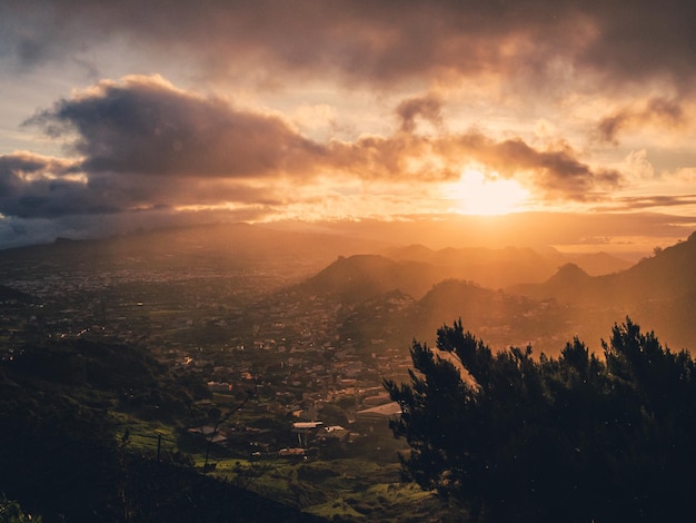 Zonsondergang bij het uitkijkpunt Jardina Tenerife