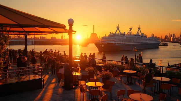 zonsondergang HD 8K behang Stock Fotografisch beeld