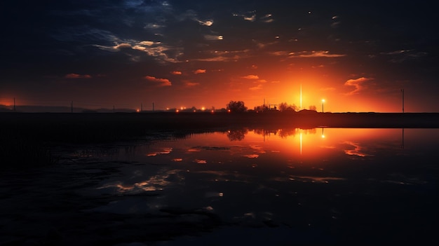 zonsondergang HD 8K behang Stock Fotografisch beeld