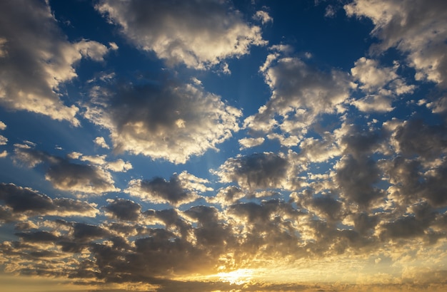 Zonsondergang hemelachtergrond