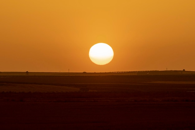 Zonsondergang in Andalusië (Cordoba, Spanje)