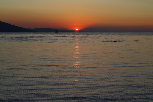 Zonsondergang in de Egeïsche Zee