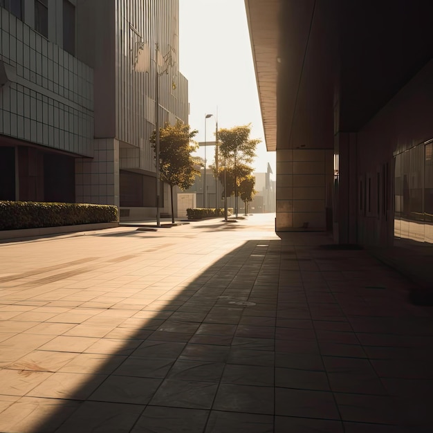 zonsondergang in de stad