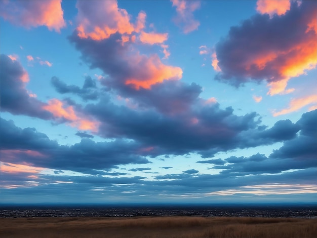 Zonsondergang in de wolken magisch moment Gegenereerde AI