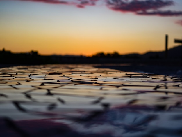 Foto zonsondergang in een ander perspectief