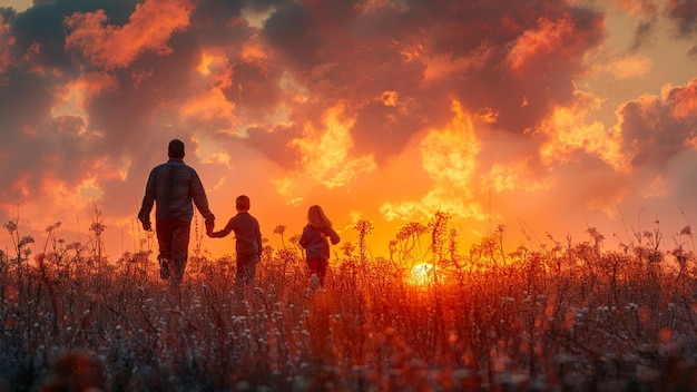 zonsondergang in het bos