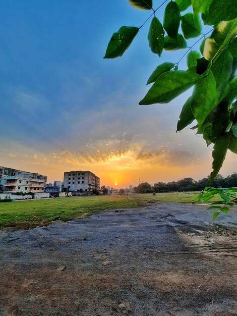 Foto zonsondergang in odisha india