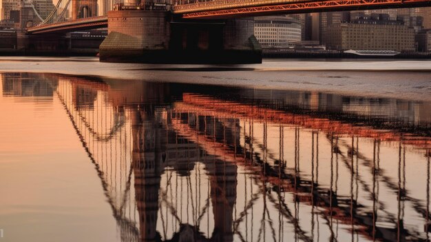 zonsondergang op de brooklyn bridge