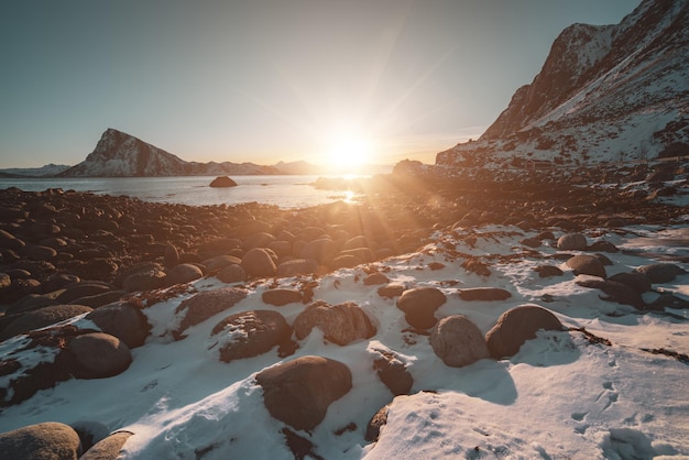 Zonsondergang op de Lofotens