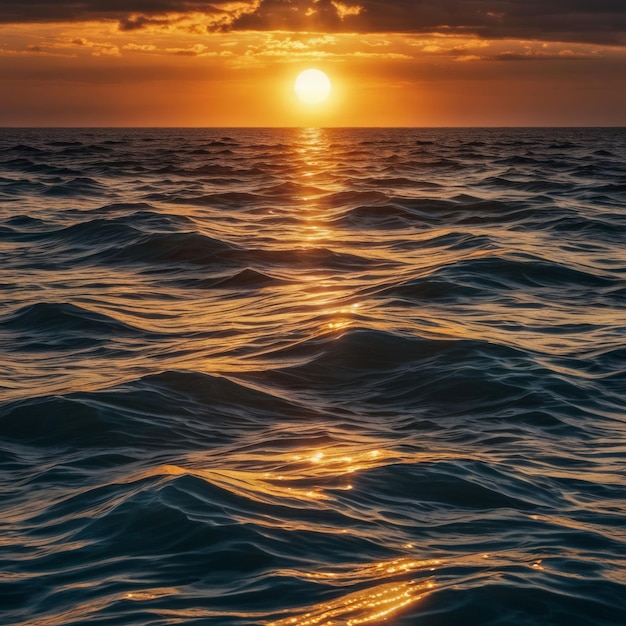 zonsondergang op de zee