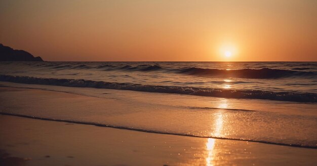 Foto zonsondergang op het strand