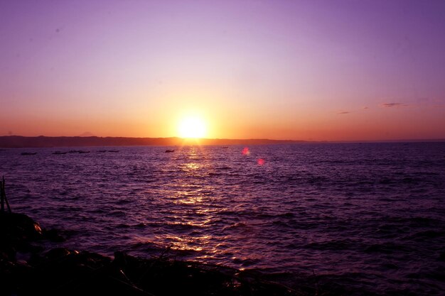 zonsondergang op het strand