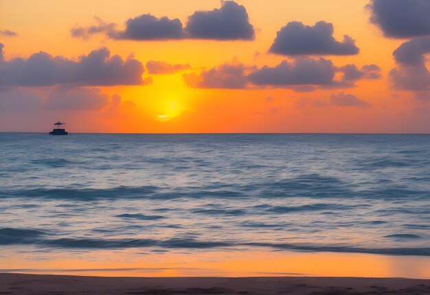 zonsondergang op het strand