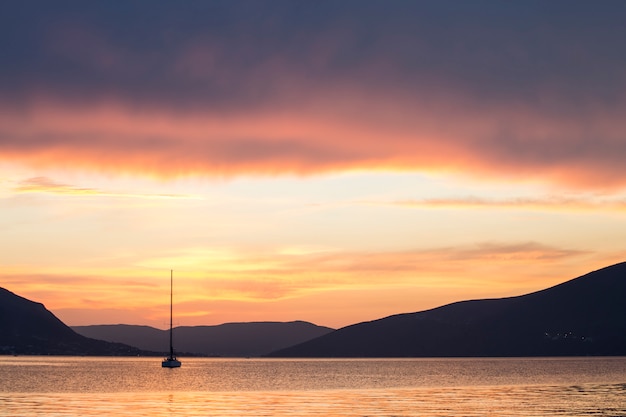 Zonsondergang over de Adriatische Zee