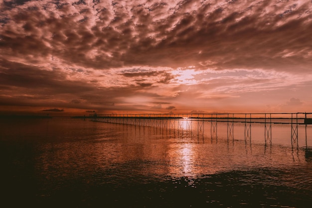 zonsondergang over de rivier