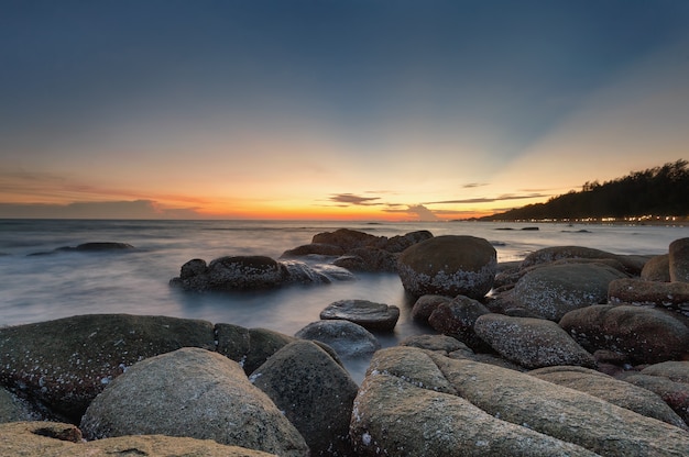 zonsondergang over de zee