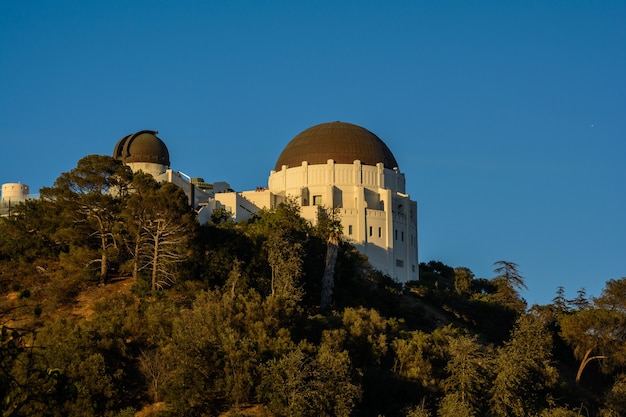 Zonsondergang vanaf het griffith observatorium