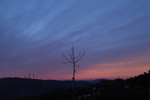 Zonsonderganglandschap Himalaya