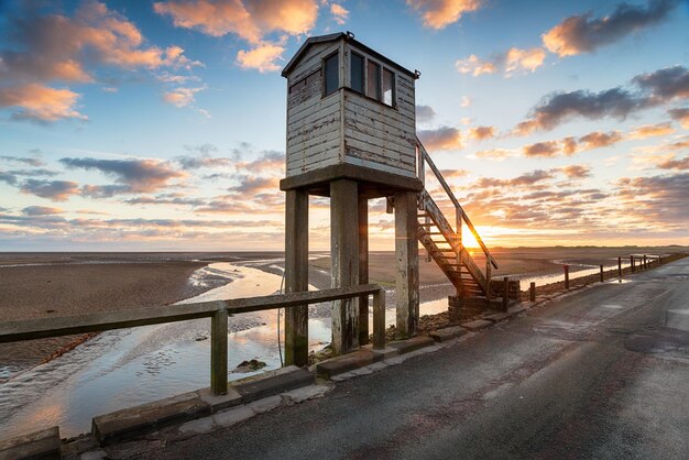 Zonsopgang bij Lindisfarne