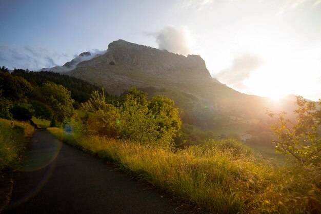 Zonsopgang in Anboto, een berg van het baskenland in het noorden van spanje