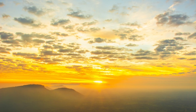 Zonsopgang in de ochtend.