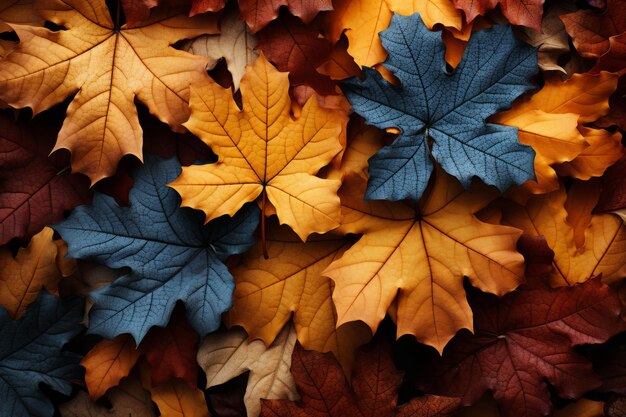 Zoom achtergrond met een herfst bladeren virtuele herfst foto van hoge kwaliteit
