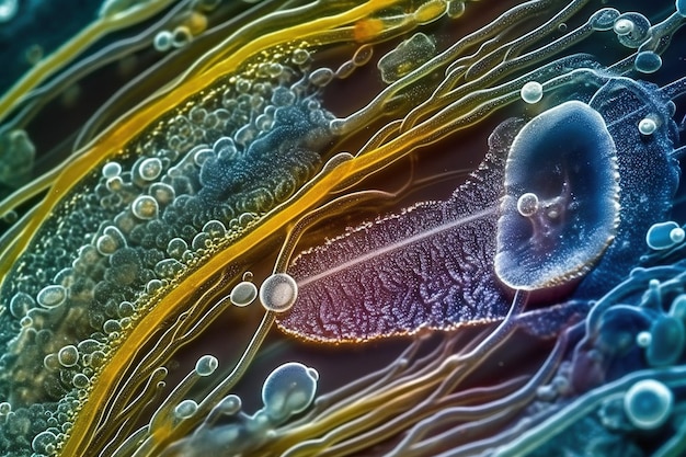 Zoom plankton micro amoebe fotografie