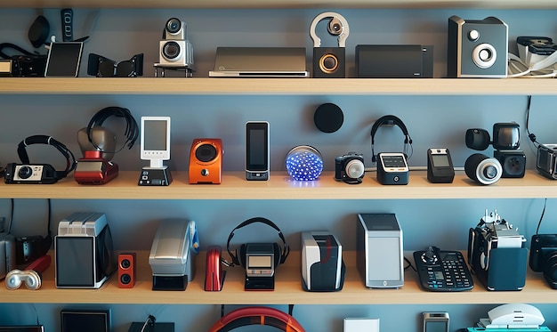 Photo zoomedin shot of office shelves