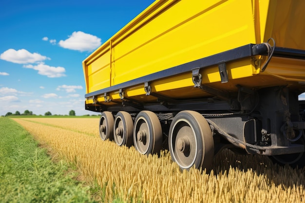 Photo zoomedin view of grain wagon illustrates importance of agricultural trade