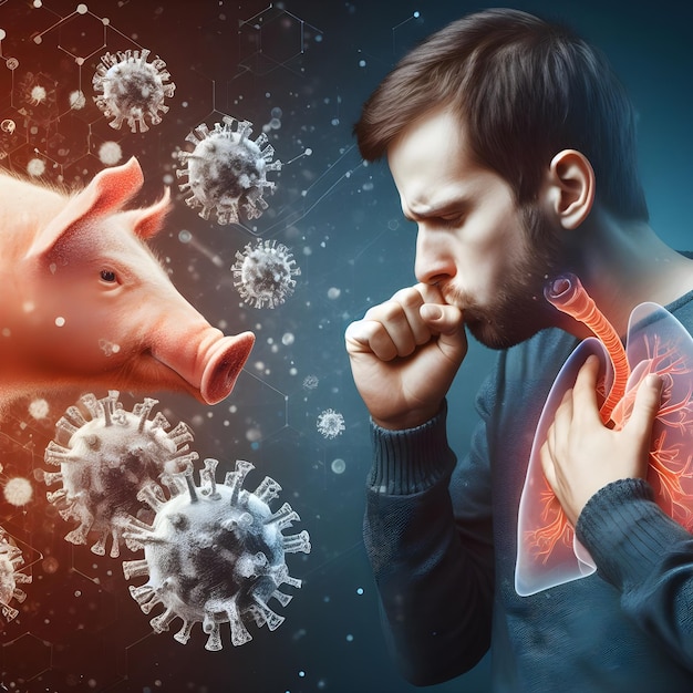 Premium AI Image Zoonotic disease transmission