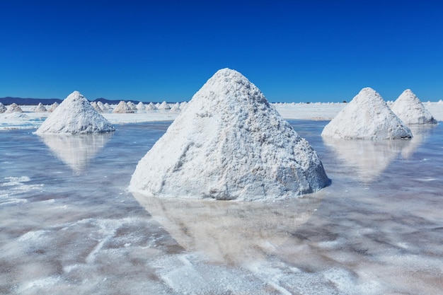 Zoutvlaktes op Boliviaanse Altiplano.